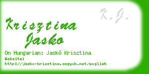krisztina jasko business card